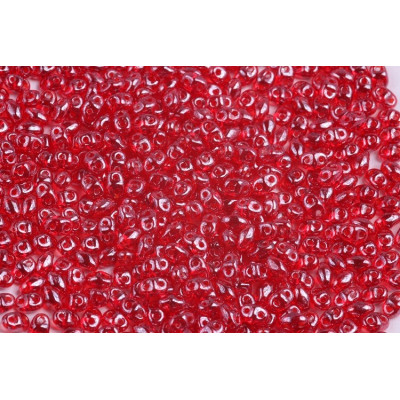 Ruby White Luster Matubo MiniDuo 2x4mm 90080/14400 | Czech Beads