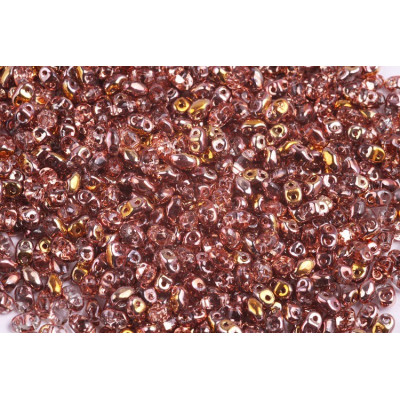 Matubo MiniDuo 2x4mm Crystal Capri Gold 00030/27101 | Czech Beads