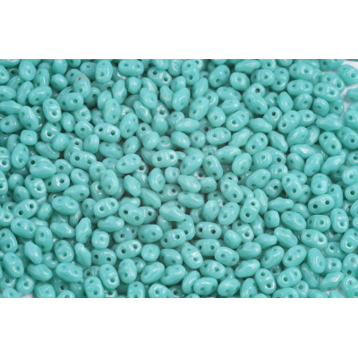 Matubo MiniDuo 2x4mm Turquoise Green 63130 | Czech Glass Beads