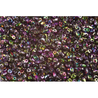 Matubo MiniDuo Magic Violet Green 2x4mm Glass Beads 00030/95000