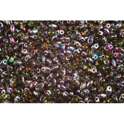 Matubo™ MiniDuo Olivine Vitrail 50230/28101 2x4mm Beads