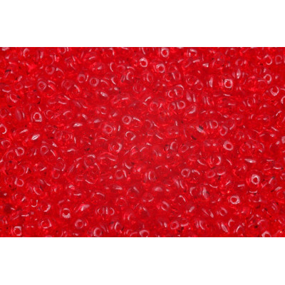 Matubo MiniDuo 2x4mm Ruby Red 90080 | Czech Glass 2-Hole Beads