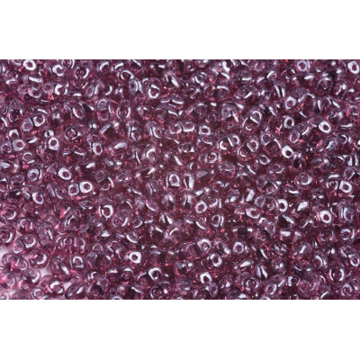 Matubo MiniDuo 2x4mm Amethyst White Luster 20060/14400 | Czech Beads