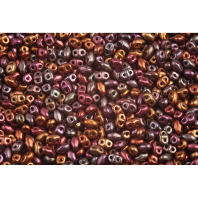 Matubo MiniDuo 2x4mm Crystal Violet Rainbow 00030/01640 | Czech Beads