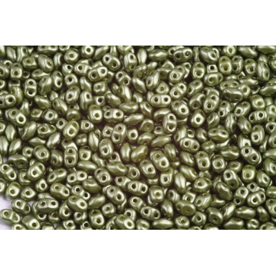 Matubo MiniDuo 2x4mm Pastel Olivine 02010/25034 | Czech Glass