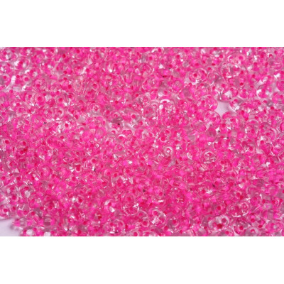 Matubo™ MiniDuo 2x4mm Crystal Pink Lined 00030/44877 | Czech Beads