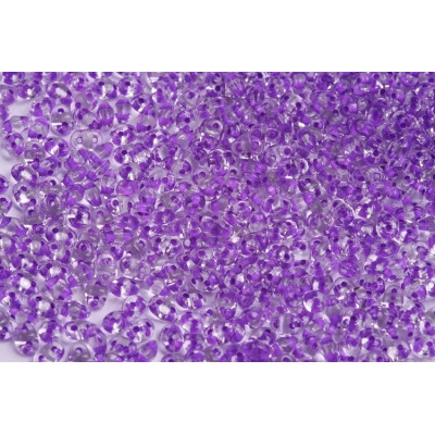 Matubo MiniDuo Crystal Violet Lined 00030/44829 | 2-Hole Beads