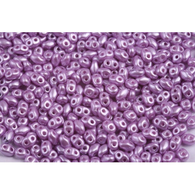Matubo MiniDuo 2x4mm Pastel Lilac Rose 02010/25011 | Czech Beads