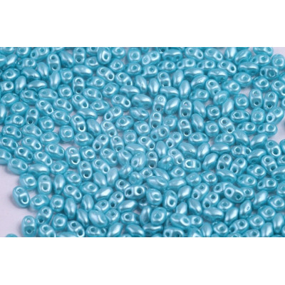 Matubo™ MiniDuo 2x4mm Pastel Aqua 02010/25019 | Czech Glass Beads