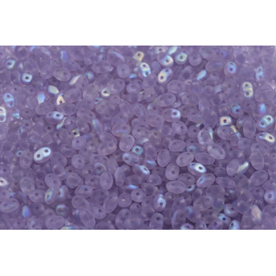 Matubo™ MiniDuo 2x4mm Tanzanite AB Matte 20500/28771 | Czech Beads