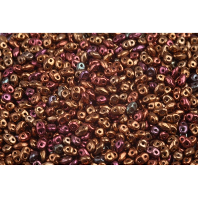 Matubo MiniDuo 2x4mm Crystal Orange Rainbow 01620 | Czech Beads