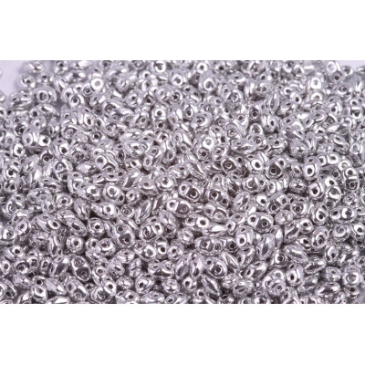 Matubo MiniDuo 2x4mm Silver Full Labrador 00030/27000 | 2-hole