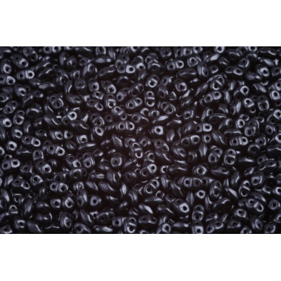 Matubo MiniDuo Beads Pastel Dark Grey Hematite 02010/25037 | 2x4mm