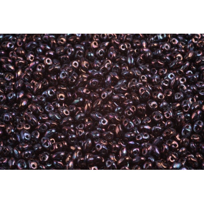 Matubo MiniDuo Jet Iris Luster 23980/15781 | 2x4mm Perlen