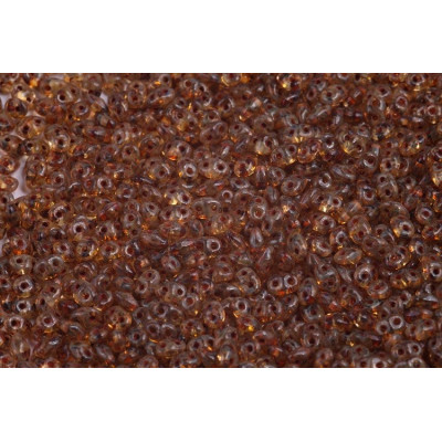 Matubo MiniDuo 2x4mm Crystal Travertine Dark 86805 | Czech Beads