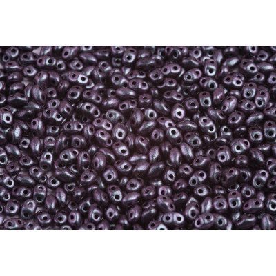 Matubo MiniDuo 2x4mm Metallic Suede Violet 94102 | Czech Glass