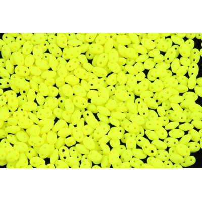 Matubo MiniDuo Neon Yellow 02010/25121 | 2x4mm Czech Glass Beads
