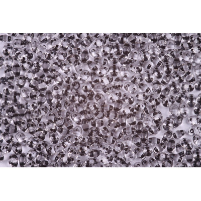 Matubo MiniDuo Crystal Jet Lined 00030/44849 2x4mm | Czech Beads