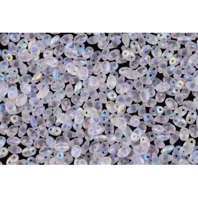 Matubo MiniDuo Crystal AB Matte 00030/28771 | Czech Glass Beads
