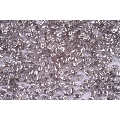 Matubo™ MiniDuo Beads 2x4mm Crystal Labrador 00030/27001 | Silver