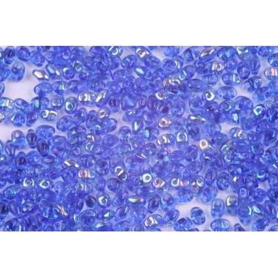 Matubo MiniDuo 2x4mm Sapphire AB 30060/28701 | Czech Glass Beads
