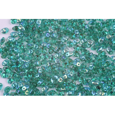 Matubo MiniDuo 2x4mm Emerald AB 50720/28701 | Czech Glass Beads