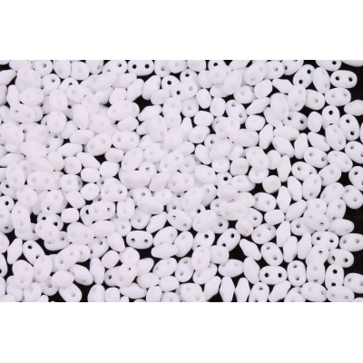 Matubo MiniDuo 2x4mm Chalk Matte 03000/28771 | Czech Glass Beads