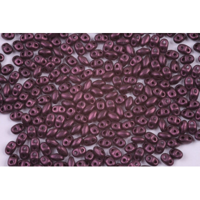Matubo MiniDuo 2x4mm Metallic Suede Pink 79086 | Czech Glass
