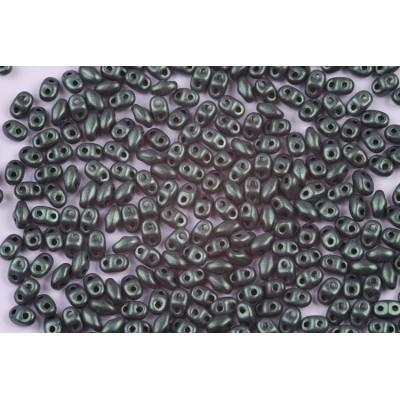 Matubo MiniDuo 2x4mm Metallic Suede Light Green 79051 | Czech Beads
