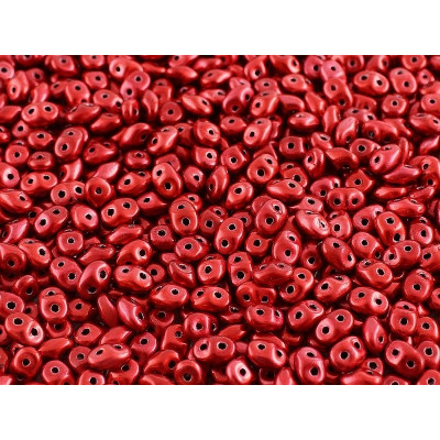 Matubo Miniduo 2x4mm Metalust Lipstick Red 02010/24209 | Czech Beads