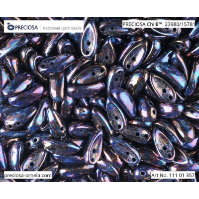 Preciosa Chilli Beads Black Purple Iris 23980/15781 | 4x11mm