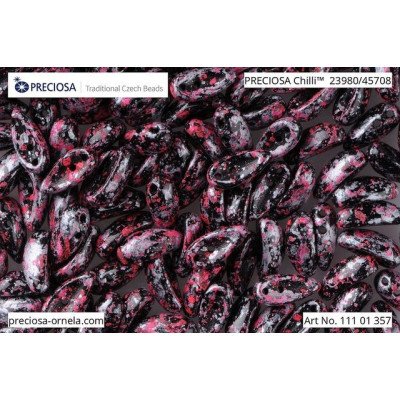 Preciosa Chilli Beads 4x11mm Granite Pink 23980/45708 | Czech Glass