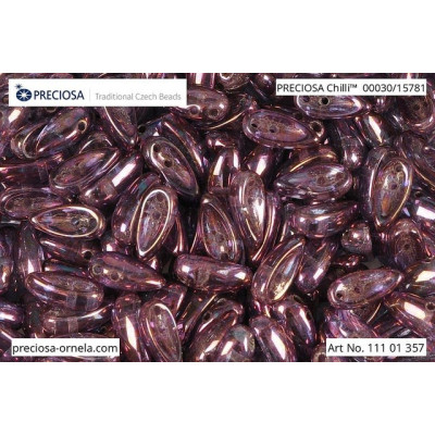 Preciosa Chilli Beads 4x11mm Purple Iris 00030/15781 | Czech Glass