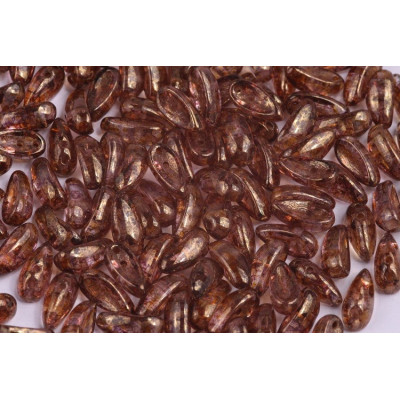 Preciosa Chilli Beads 4x11mm White Bronze Fusion 15695 | Czech Glass