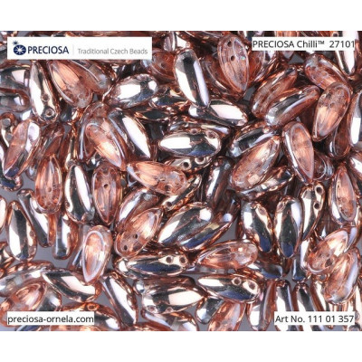 Preciosa Chilli Beads 4x11mm Rose Gold Capri 27101 | Czech Beads