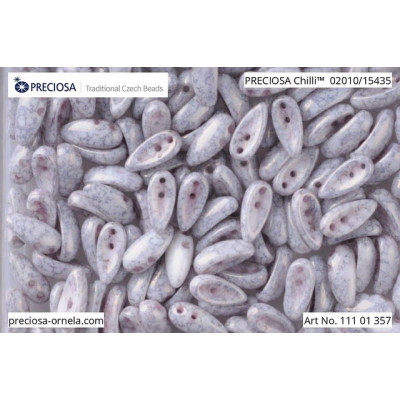 Preciosa Chilli Beads 4x11mm White Alabaster 02010/15435 | Czech Glass