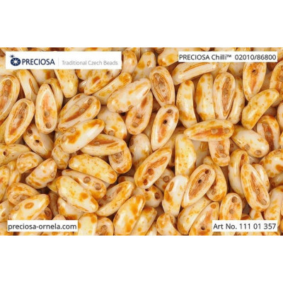 Preciosa Chilli Beads 4x11mm White Alabaster Travertine 02010/86805