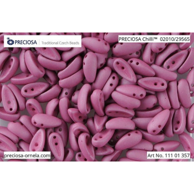 Matt Mauve Preciosa Chilli Beads 4x11mm 02010/29565 | 2-Hole Glass