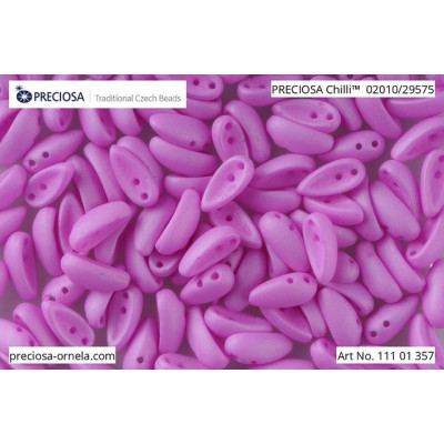 Czech Glass Chilli Beads 4x11mm Orchid Silk 02010/29575 | Preciosa