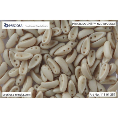 Preciosa Chilli Beads 4x11mm Matt Beige 02010/29564 | 20pcs
