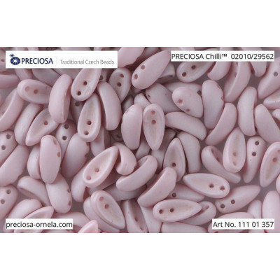 Preciosa Chilli 2-Hole Beads Matte Mauve 02010/29562 | 4x11mm