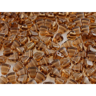 Matubo Nib-Bit Czech Glass Beads Dark Topaz 10230 6x5mm