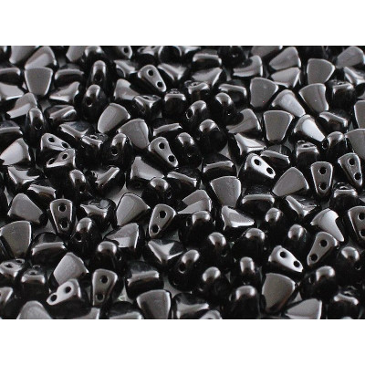 Matubo Nib-Bit 6x5mm Opaque Jet Black 23980 | Czech Glass Beads