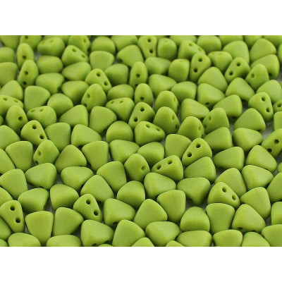 Matubo Nib-Bit 2-Hole Beads Opaque Green Matte 53410/84110 | 6x5mm