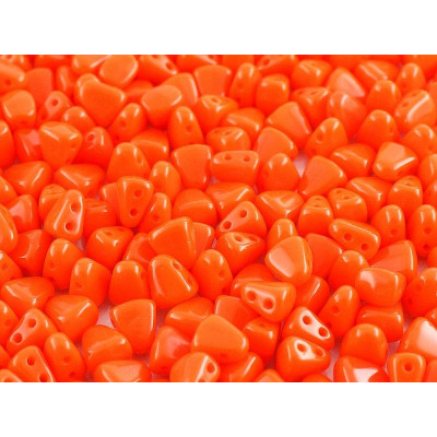 Matubo Nib-Bit 6x5mm Opaque Orange 93140 | Czech Two-Hole Beads