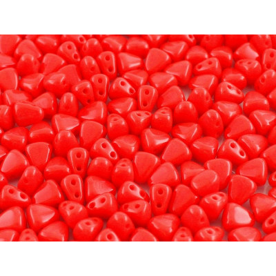 Matubo Nib-Bit Beads Opaque Coral Red 93200 6x5mm | Czech Glass