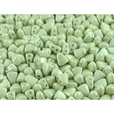 Matubo Nib-Bit 6x5mm Chalk Light Green Luster 14457 | Czech Beads