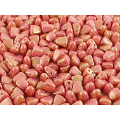 Matubo Nib-Bit 2-Hole Beads Chalk Red Luster 14495 | 6x5mm
