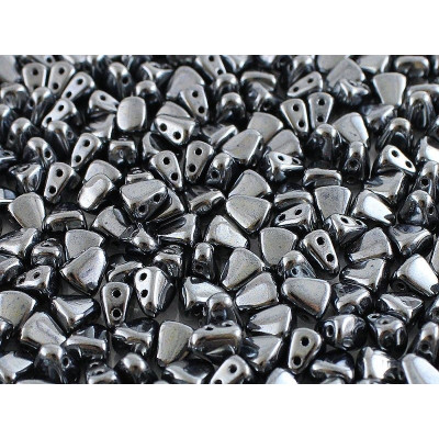 Matubo Nib-Bit 6x5mm Jet Hematite 23980/14400 | Czech Glass Beads
