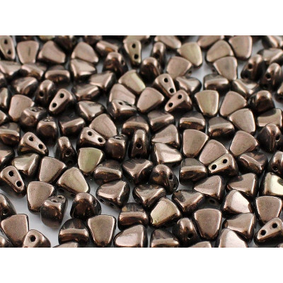 Matubo Nib-Bit Beads Jet Copper 23980/14435 | 6x5mm Two-Hole